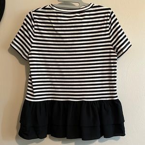Kate spade black and white striped top